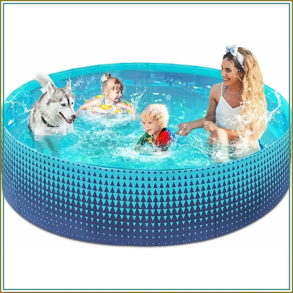 Baby Bath Tub Foldable - Foldable Hard Plastic Kiddie Pool -