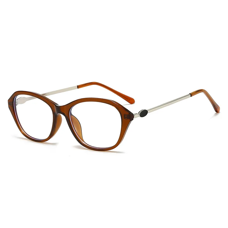 

2025 New Fashionable Cat Eye Retro Anti Blue Light Glasses Frame Trendy Flat Light Glasses Women's Sunglasses Sunscreen Glasses
