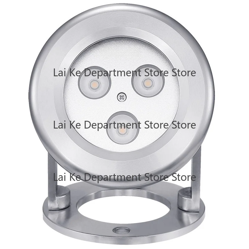 Colorful GRB courtyard landscape underwater LED fountain spotlight, outdoor spring pond stainless steel spotlights