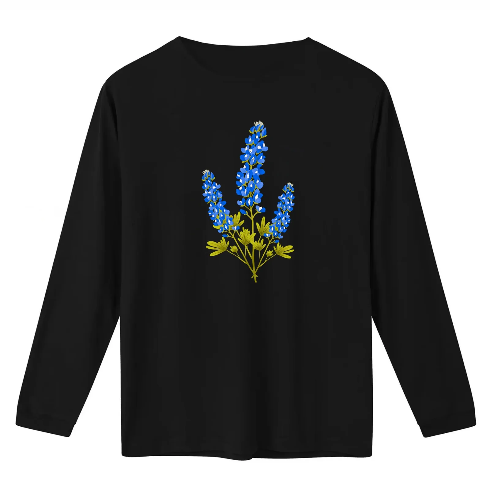 Bluebonnets T-Shirt Summer Casual Cotton Tee Oversized Streetwear Tops Vintage Graphic Print Loose Fit Short Sleeve