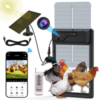 Solar Automatic Chicken Coop Door with Camera 1080P Auto Chicken Door Solar Power True APP Control WiFi Network Monitor Timer