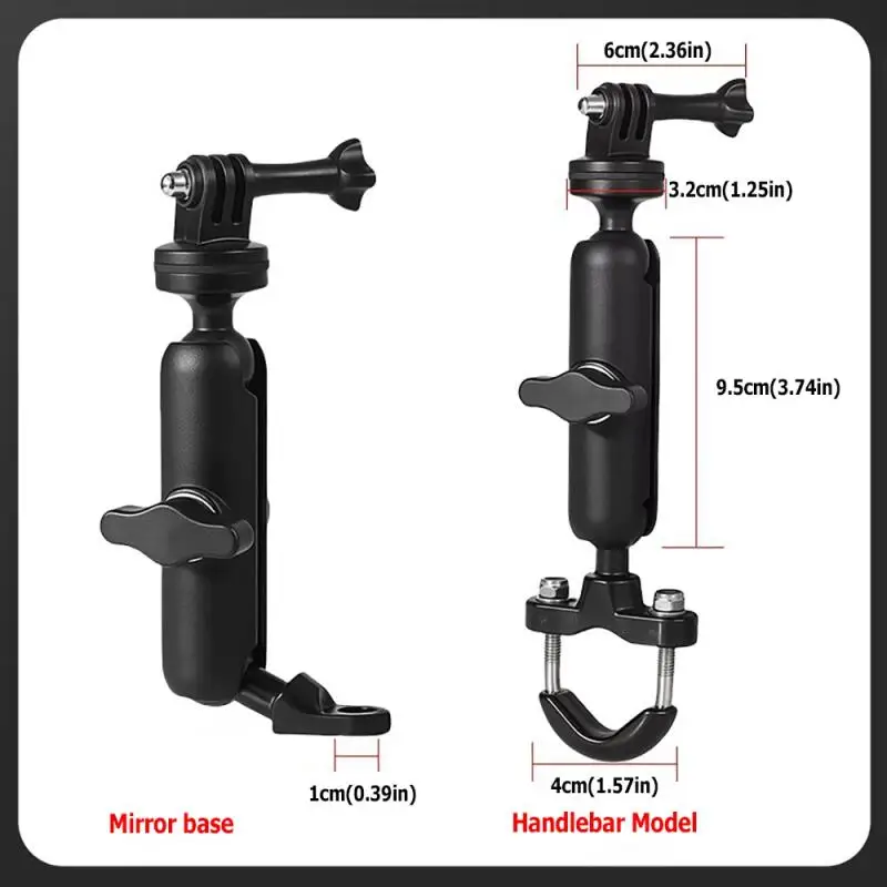 Aluminum Holder Bike Bracket 360 Motorcycle Handlebar Mount for Gopro Hero 12 11 10 9 8 Insta360 Osmo Action Camera Accessories