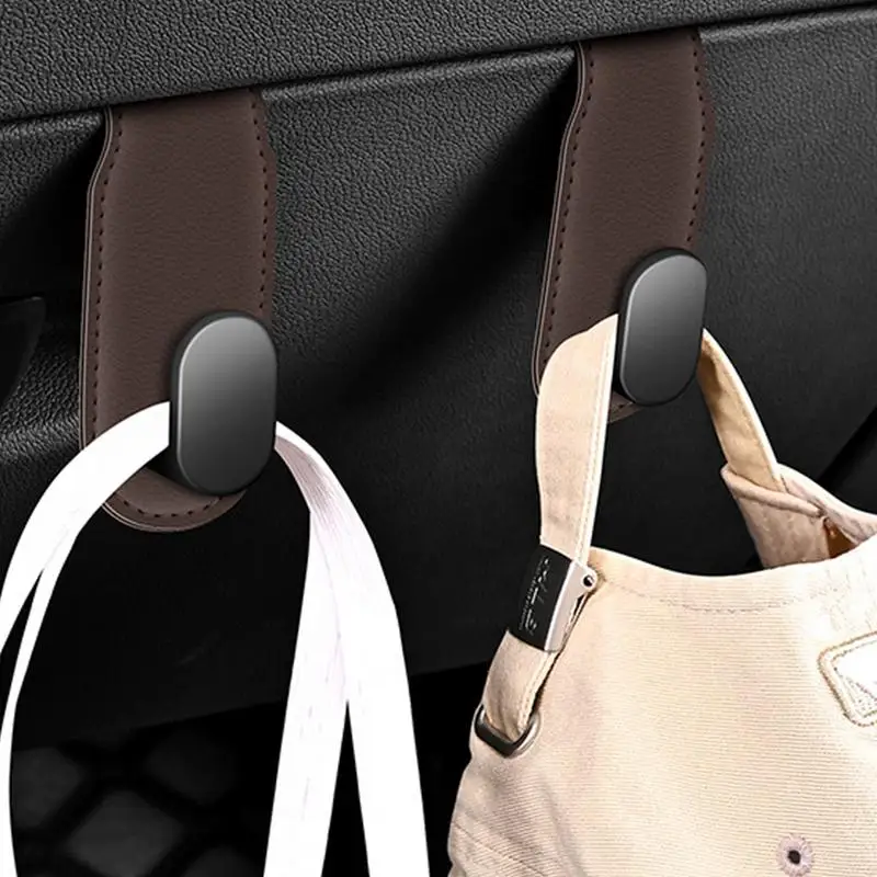 Glove Box Hook For Car Foldable PU Leather Storage Hook Space-Saving Purse Hook Car Accessories For Travel Daily Life Commuting