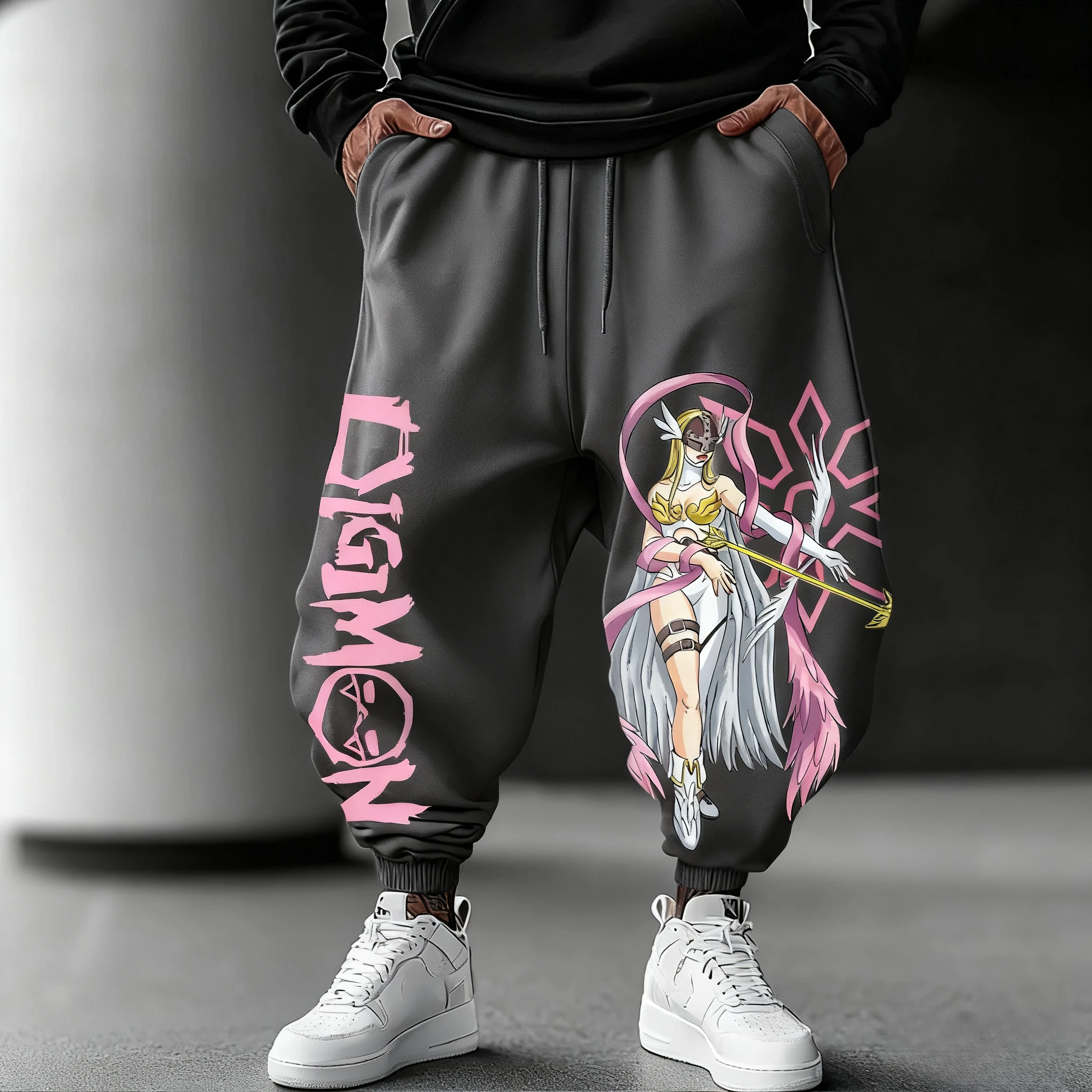 

Digimon аниме мужские и женские брюки-джоггеры спортивные штаны свободного покроя уличная одежда повседневная хлопковая летняя одежда с мультяшным принтом в стиле хип-хоп Y2k