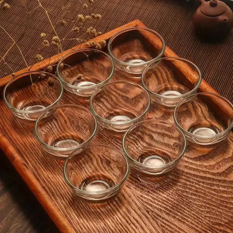 Heat Resistant Glass Tea Cup Set Transparent Kung Fu Tea Set Chinese Bowls Porcelain Mug Glass Vintage Cups Cups and Mugs Bowl