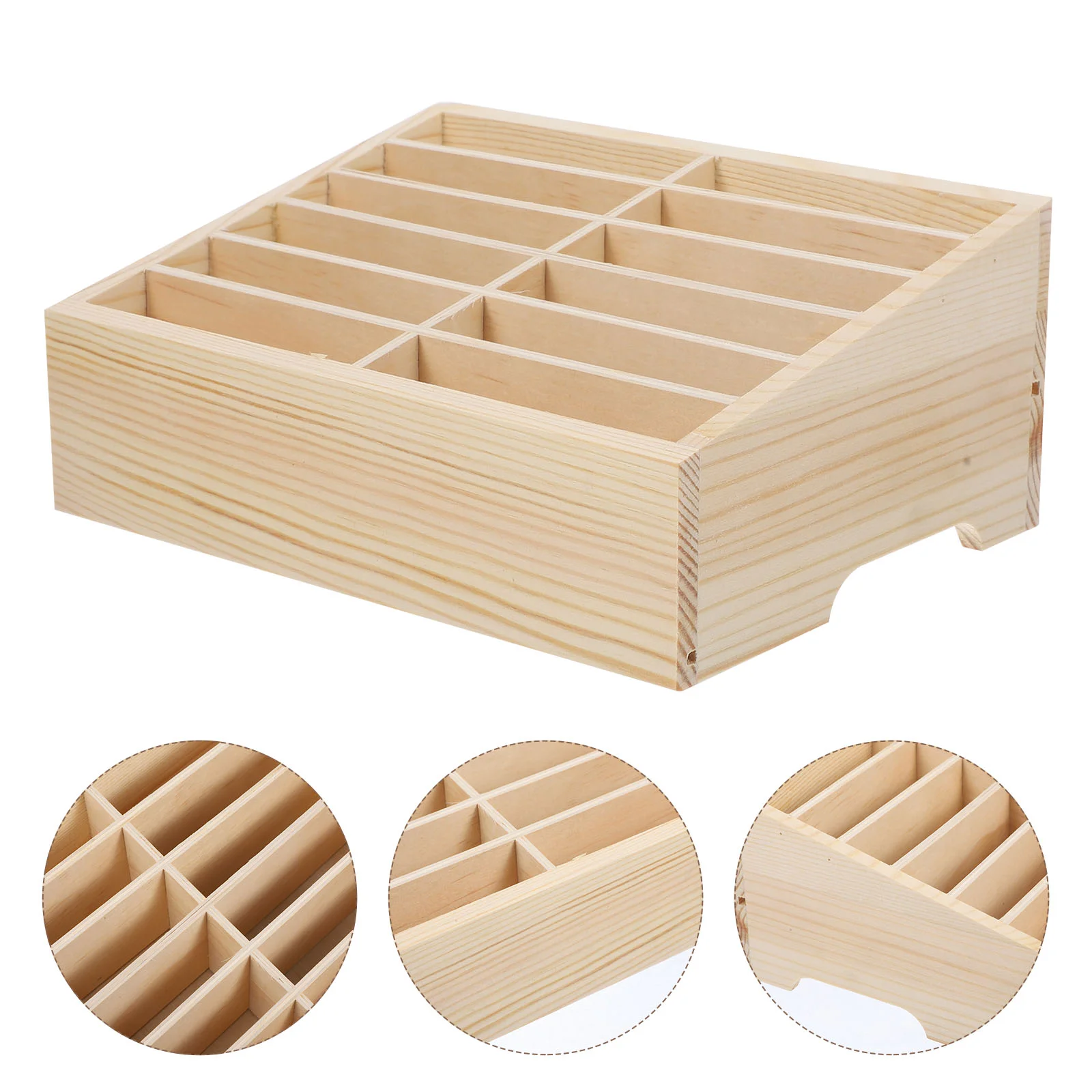 

Mobile Phone Storage Box Desktop Organizer Meeting Room Phones Holder Compartment Case Display Rack Cell Table