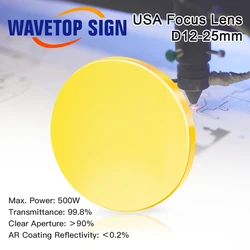 Lente di messa a fuoco USA CVD ZnSe Dia 12 15 18 19.05 20 25 FL 38.1 50.8 63.5 76.2 101.6 127 millimetri per CO2 Incisione Laser Macchina di Taglio