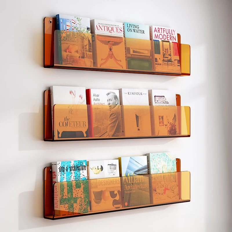 минималистичный стиль, витрина, задняя полка для дивана, книжная полка в общежитии, прозрачная однословная доска, стеллаж для журналов для книг с картинками