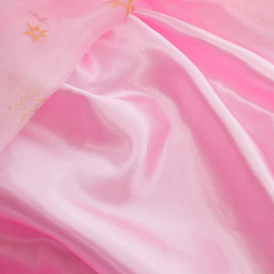 Mädchen Rosa Prinzessinnenkleid Zubehör-Set Kinder Geburtstagsparty Cosplay Kostüm Halloween Karneval Ballkleid Buchwochenkleid – Detail 6