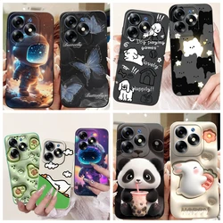 Luxury Fashion Back Cover For Tecno Spark GO 2024 BG6 Coque Soft Silicone SparkGO 2024 Phone Case Rabbit Cat Flower Panda Funda