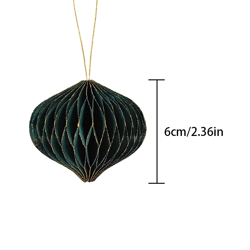 1/6pcs Xmas Tree Paper Honeycomb Hanging Pendant Creative Origami Lantern Ball Ornaments Wedding Baby Shower Home Party Decor