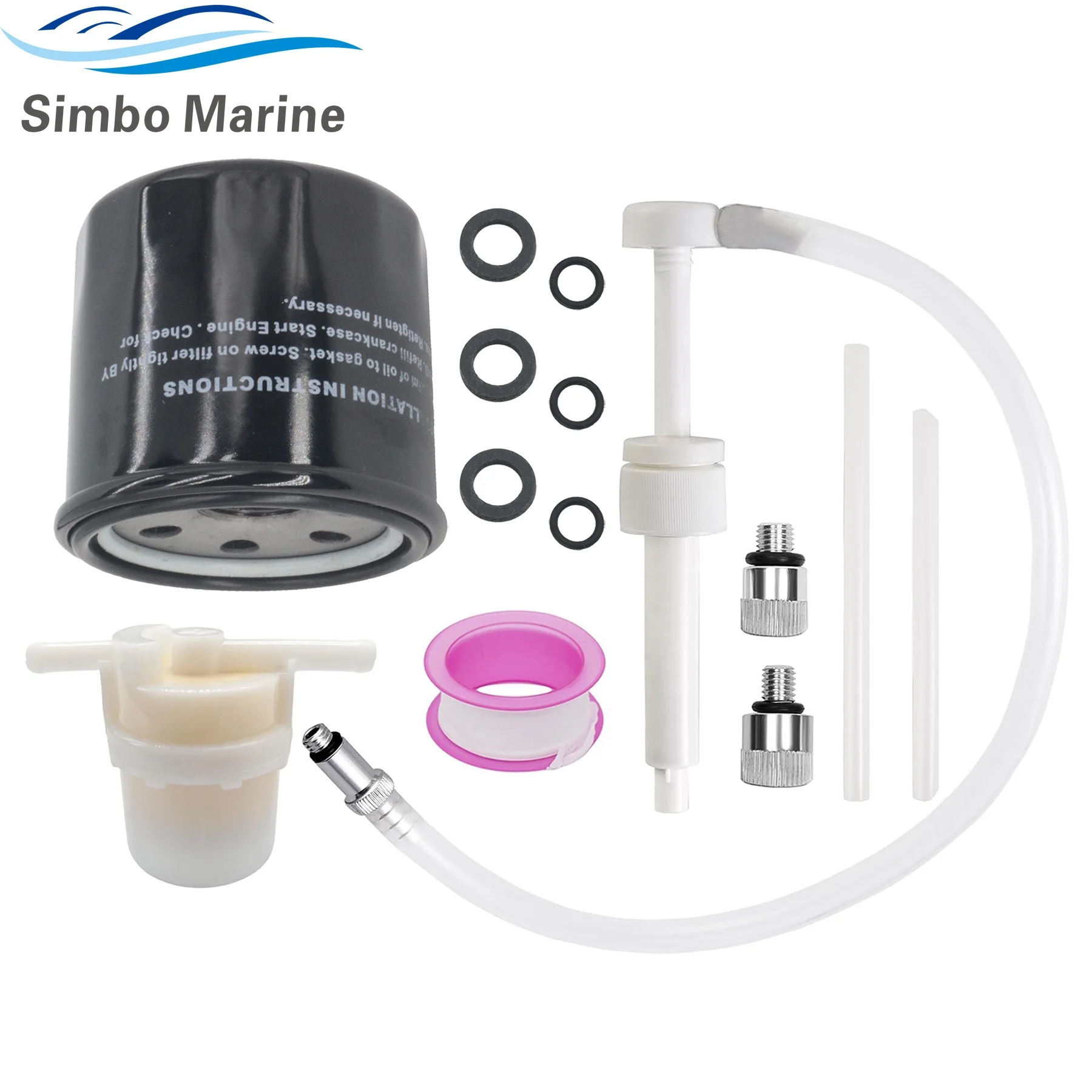 

Compatible with Honda Outboard 35 To 50 HP Engine Premium Quality 100H Service Kit 8H033302 Replaces 15400-PJ7-005 16900-SA5-004