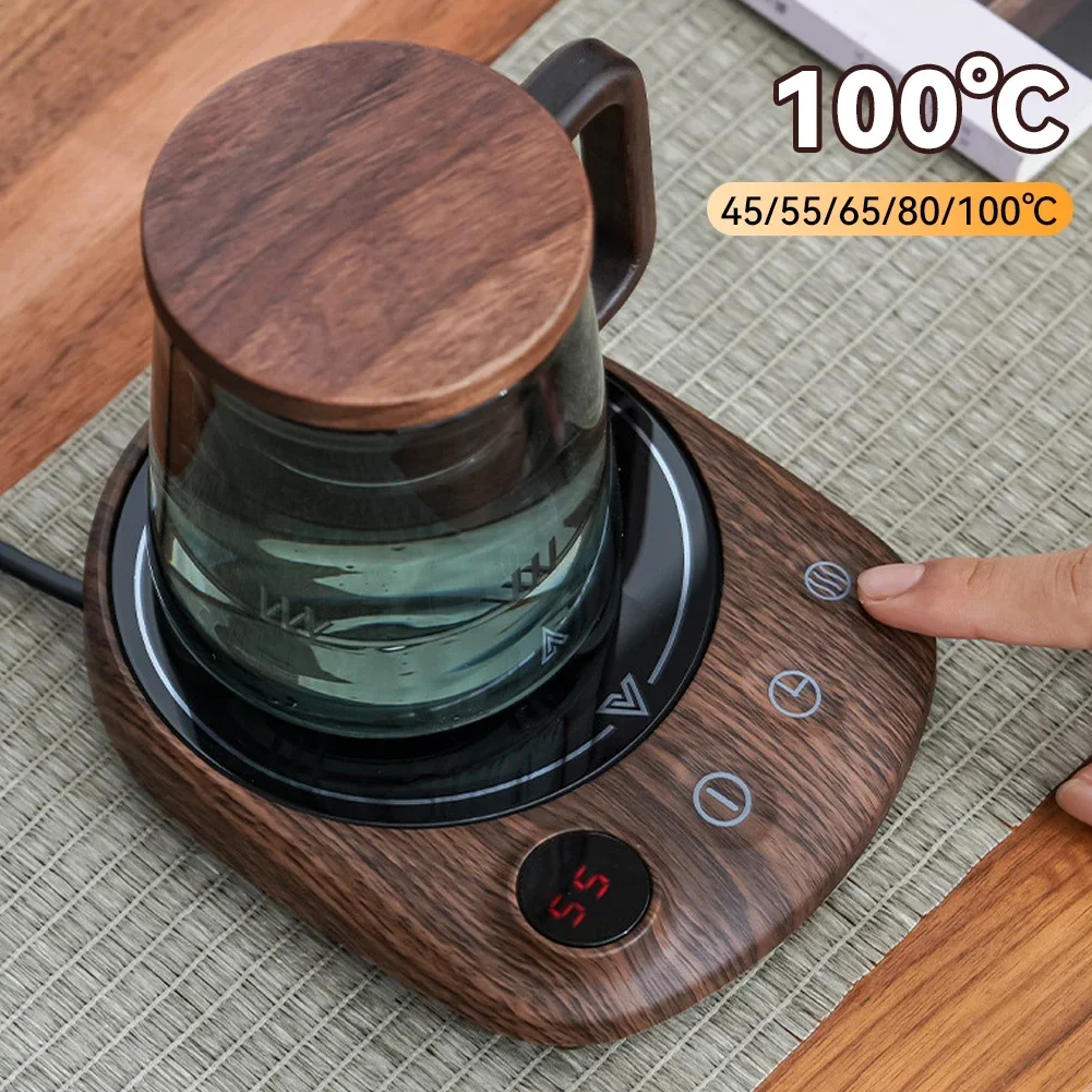 Electric Beverage Heating Plate 200W Smart Milk Tea Coffee Cup Mug Warmer for Desk 5 Temperatures with Timer Automatic Shut Off