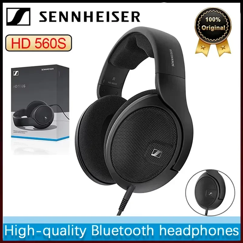 

Оригинальные наушники Sennheiser HD 560s с нейтральным частотным откликом, открытыми амбушюрами и съемным кабелем.