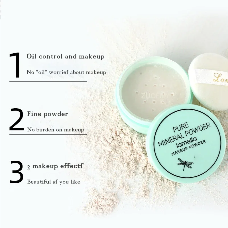 Oilcontrol Setting Powder Transparent Natural Face Finishing Powder Professional Waterproof Matte Makeup Loose Powder Foundation