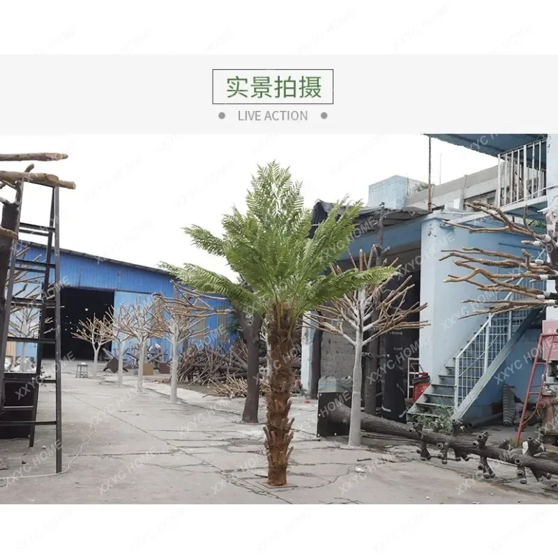 XX simulated spinach tree fake plant landscaping simulation large fern leaves, outdoor big tree fake plant