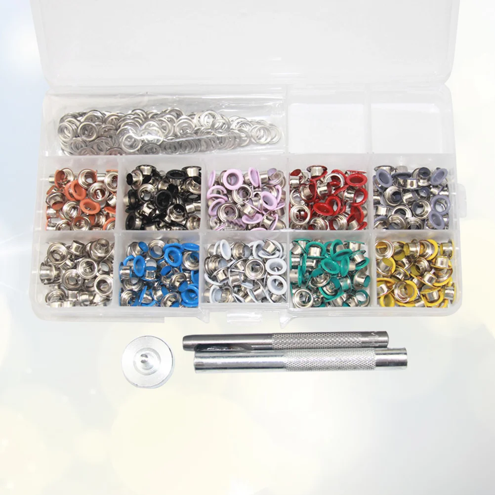

400pcs 5Mm Metal Grommets Kit Eyelets Punching Tools For Shoes Clothes Crafts Durable Grommet Install Tool Diy