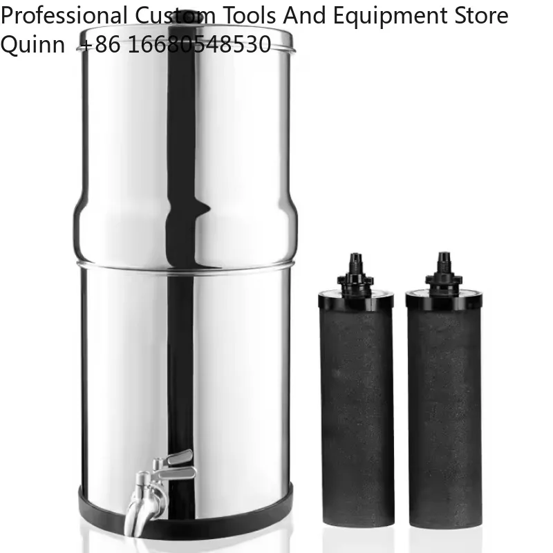 FRNSF Activated Carbon Water Filter Element Efficient 304 Stainless Steel Gravity Water Purifier for Outdoor Household Portable