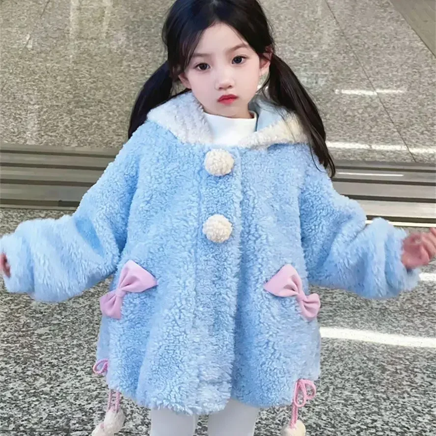 

Cinnamoroll Anime Sanrio Lovely Doll Soft Warm Long Sleeve Kawaii Coat Cute Cartoon Children Fleece Hooded Jacket Gifts for Kids