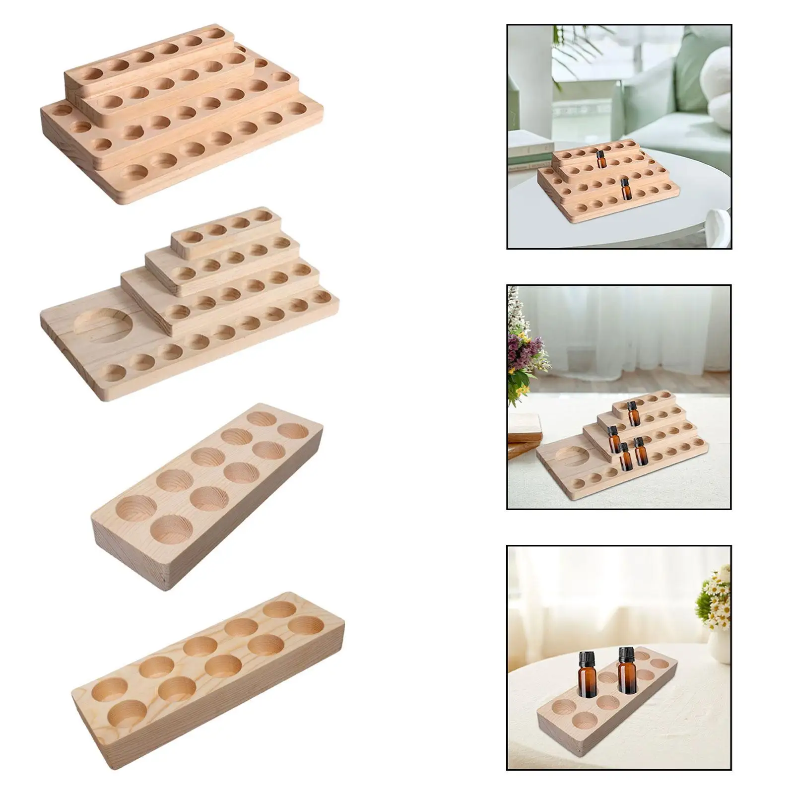 

Wooden Display Stand Rack Essential Oil Display Holder Perfume Nail Polish