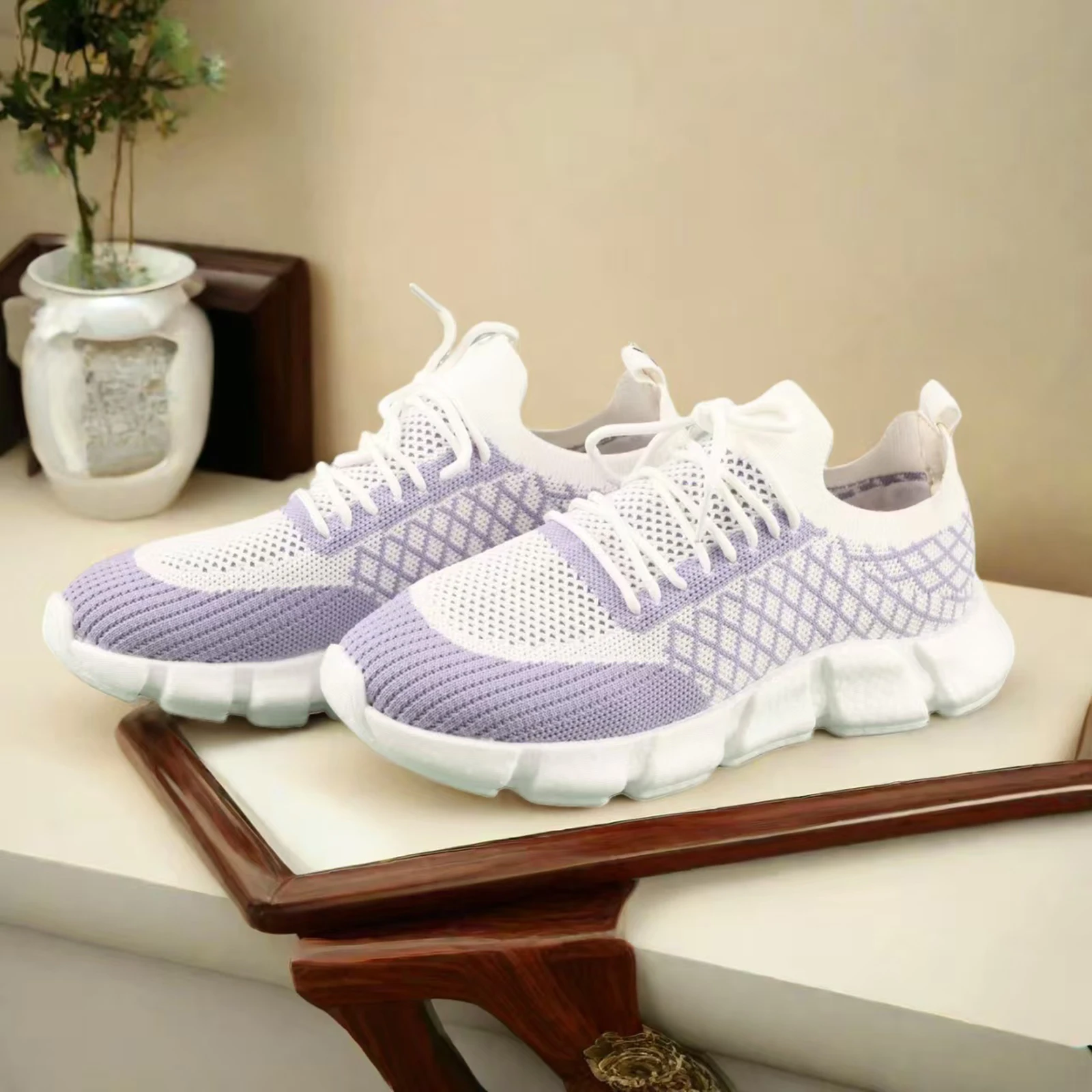 TMA EYES Frühling Herbst Modische, einfache, lässige, leichte, atmungsaktive Damen-Mesh-Schuhe – Detail 1