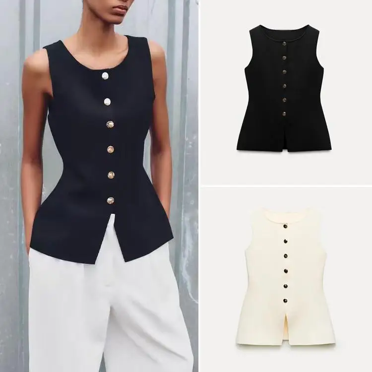 عارضة الذهب زر ديكور شقة إبرة سترة جديد وصول الربيع المرأة Faion الشارع Sle قطعة واحدة العادية طول لون نقي