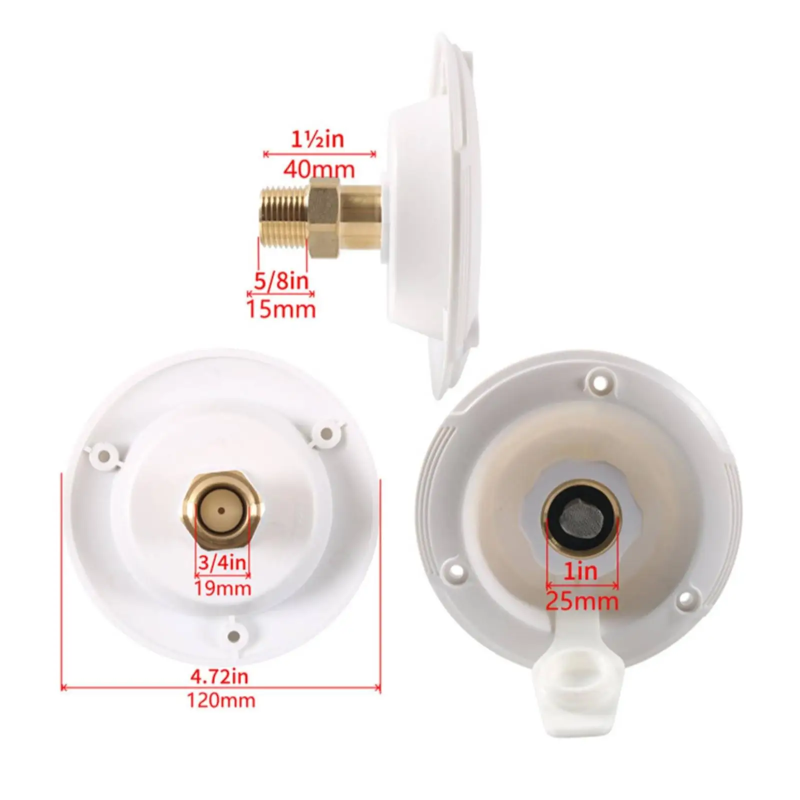 RV City Water Inlet Valve with Built in Debris Filter for Boat and Trailer Hookup