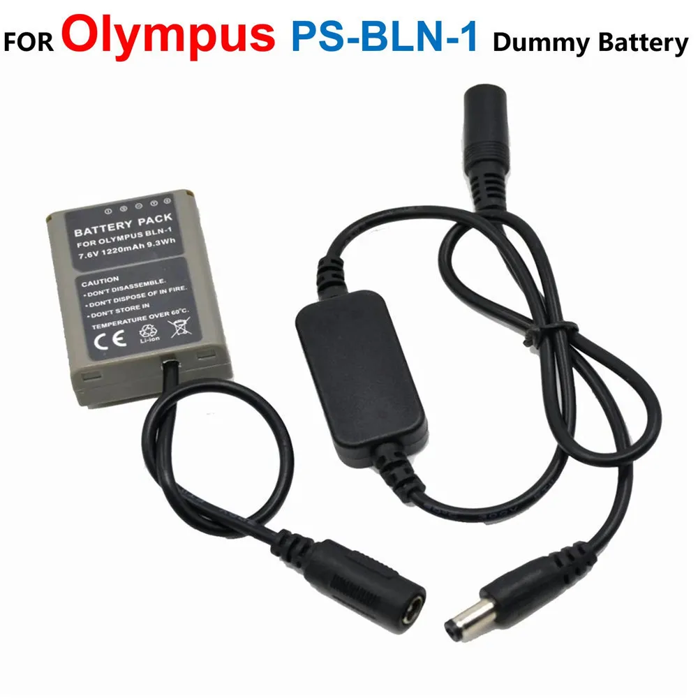 

PS-BLN1 BLN-1 BLN1 Dummy Battery DC Coupler+12V-24V Step-Down Cable 8V For Olympus Digital Camera OM-D E-M5 II 2 E-M1 PEN E-P5