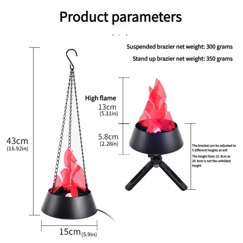 Halloween Decorative Atmospheres Light with Effect Flickering Flame LED Lamp