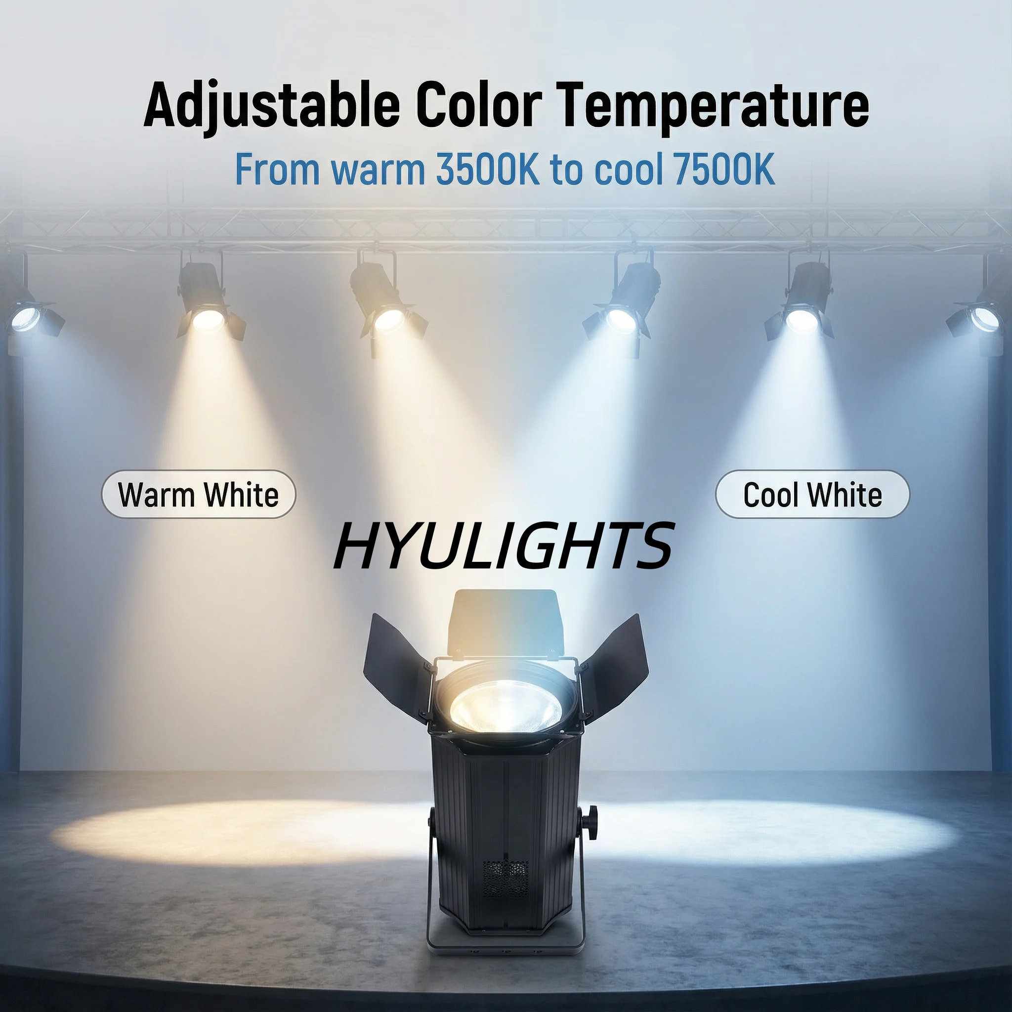 300W COB 2in1 Zoom Warm White/Cold Cool White Illuminated Indoor LED Par Stage Bar Wedding Chapel DJ DMXLight