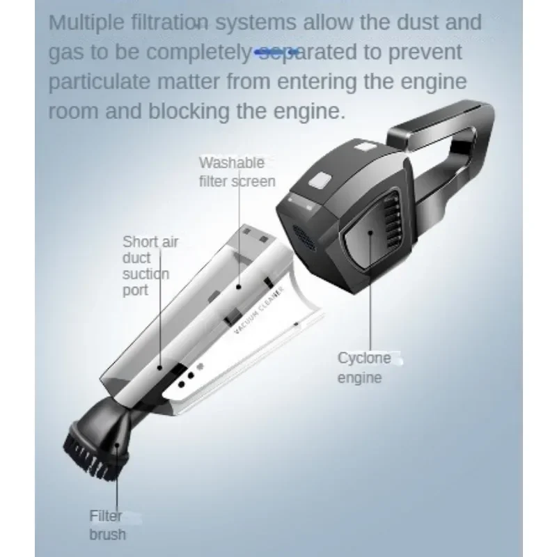 Odkurzacz samochodowy 12 V domowy bezprzewodowy przenośny wygodne ładowanie odkurzacz o dużej mocy akcesoria samochodowe 2023