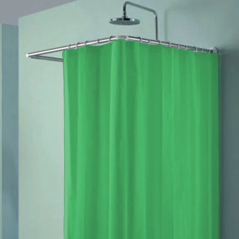 Stainless Steel Shower Curtain Rod Set Adjustable U-shaped Shower Curtain Rod Clothes Closet Rod Bathroom Shower Rod