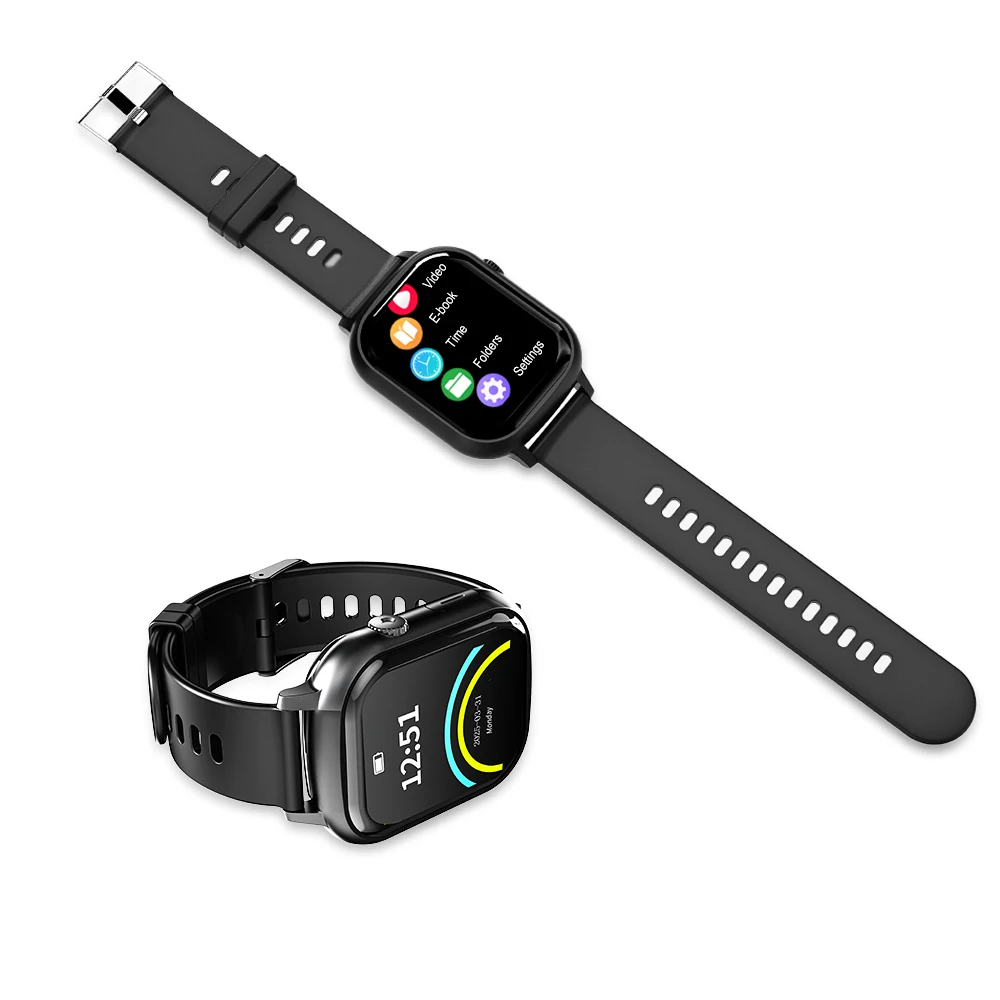 Vandlion V82 AI 음성 활성화 오디오 레코더 시계 2.01인치 화면 녹음기 전자책 HIFI 음악 플레이어 스마트 손목시계