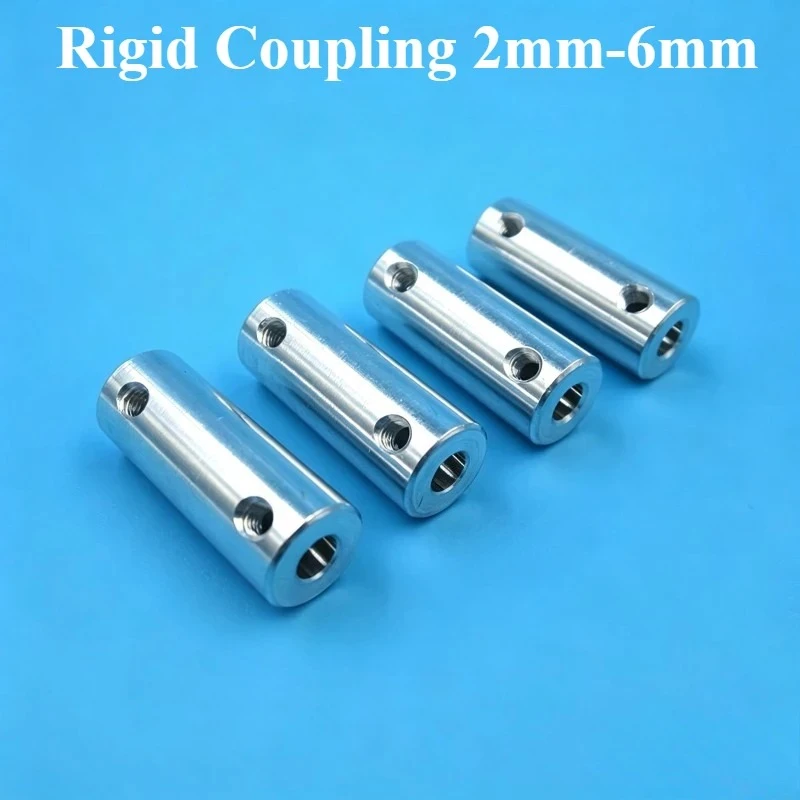 Screws Included! Aluminum Alloy Rigid Coupling Motor Shaft Coupler for RC Car Boat, Metal Drive Shaft Joint 2mm-6mm