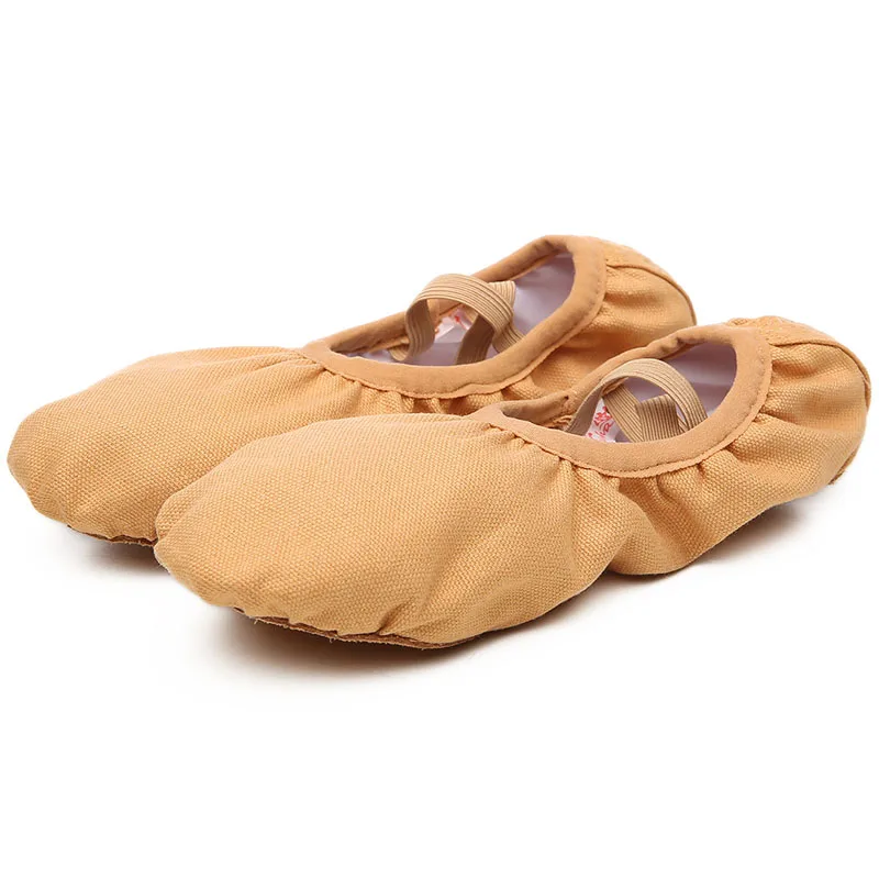 Professional Woman\'s Children Cotton Canvas Soft Ballet Shoes Split Sole Gymnastics Yoga Dancing Shoes Practice Shoes For Ballet