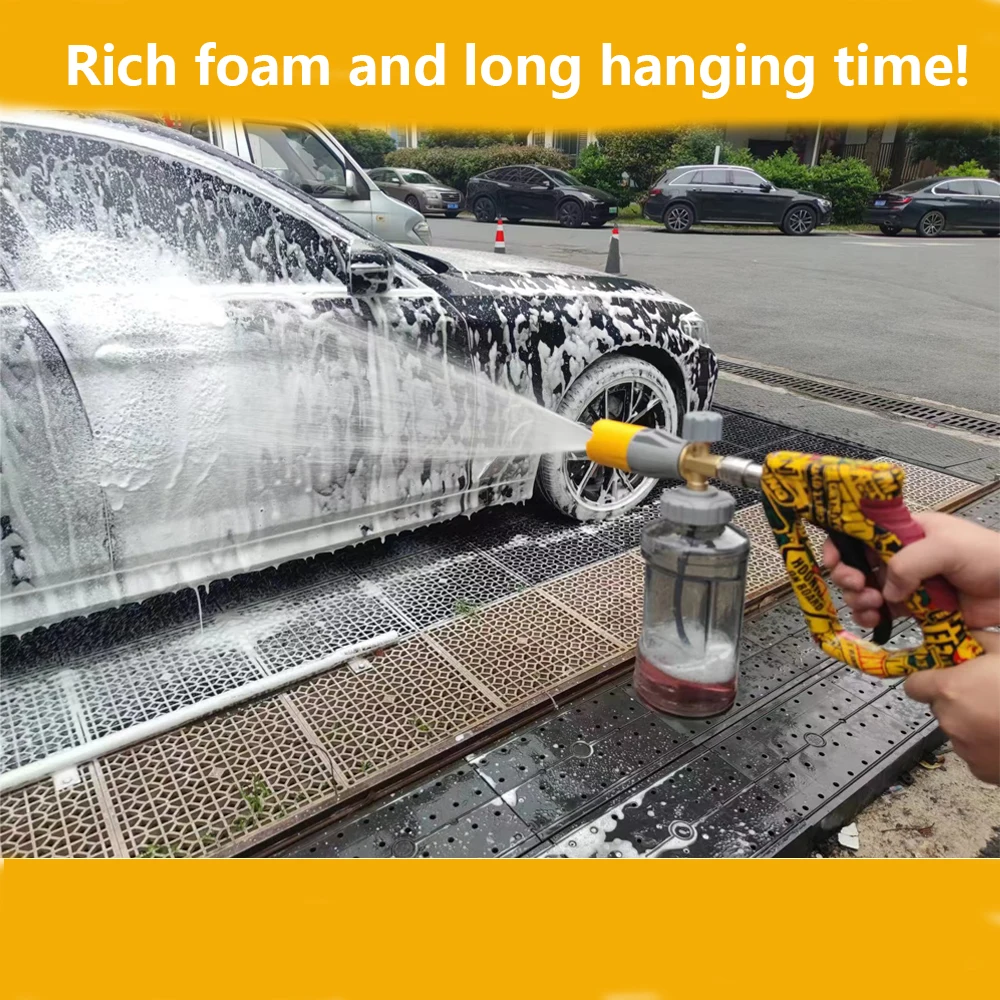 Imagem -06 - Canhão de Espuma com Bocal Ajustável Lance de Espuma de Neve Lavadora de Pressão Jet Wash Liberação Rápida 14 Polegada Montagem Masculina 1l