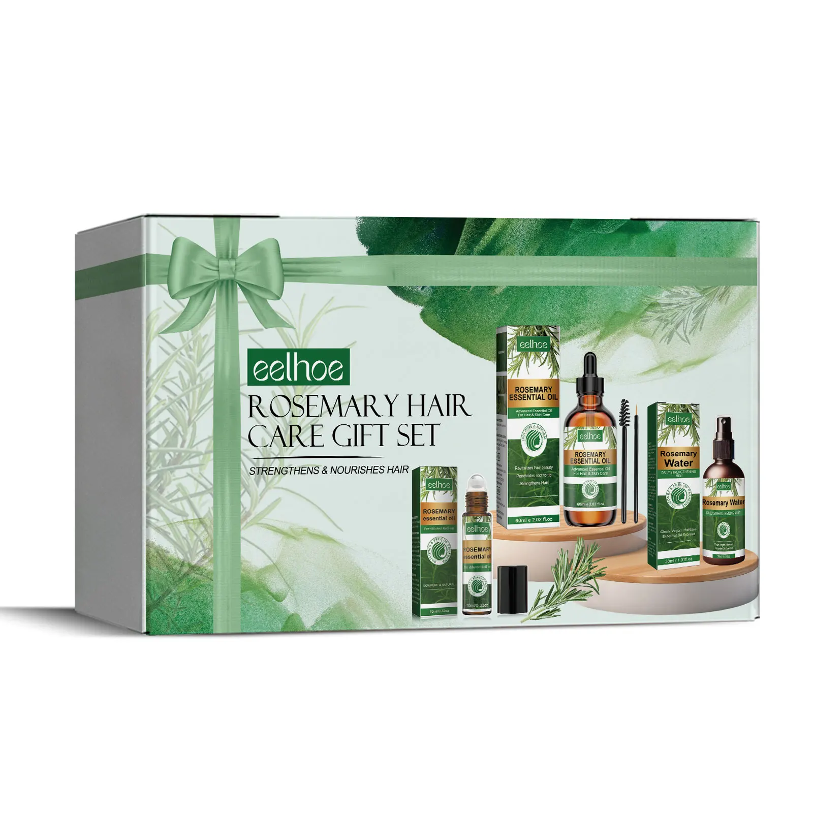 Set de cuidado capilar con romero: fortalece, nutre y compacta el cabello, reduce la caspa y la caída del cabello, para un cuero cabelludo saludable