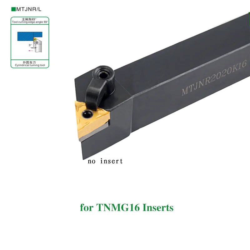 1pc CNC Lathe Turning Tool MTJNR1616H16  MTJNR2020K16 MTJNR2020K22 MTJNR MTJNL External Turning Tool Holder  for TNMG Inserts