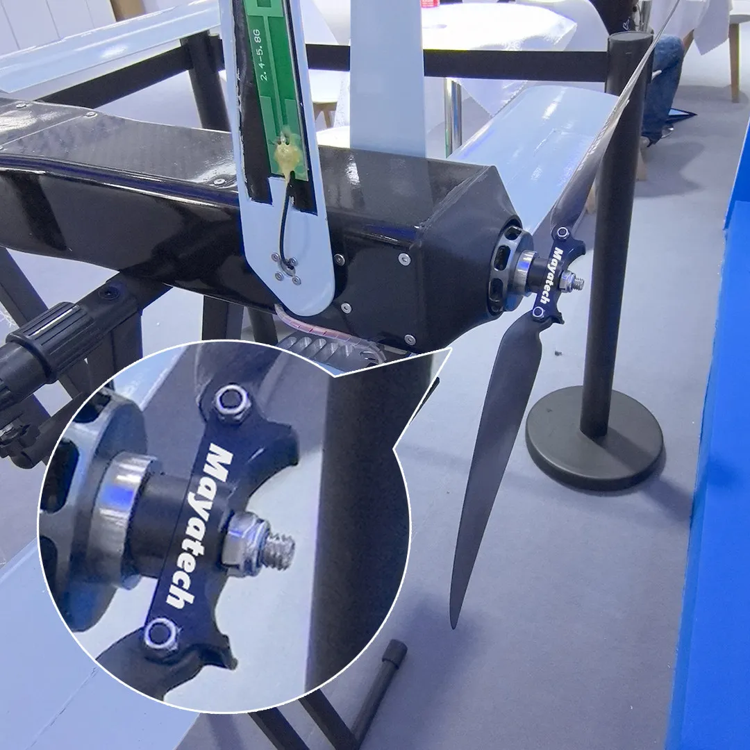 New 2nd Generation Metal Folding Propeller Mount & Clamp with Stopper — For Long-Endurance Drones and RC Models