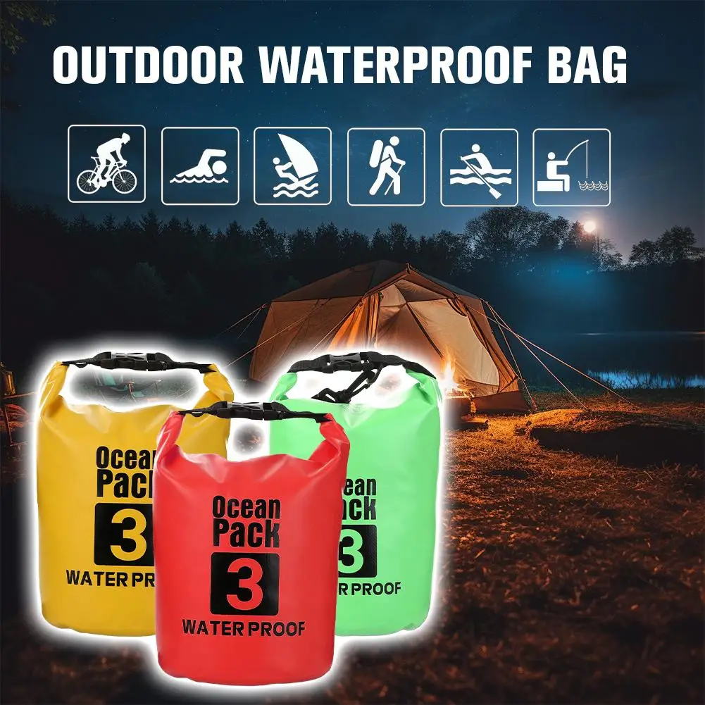 3L Drifting PVC Bags Lightweight Waterproof Phone Pouch Floating Boating Kayaking Camping Bags for Outdoor Swimming