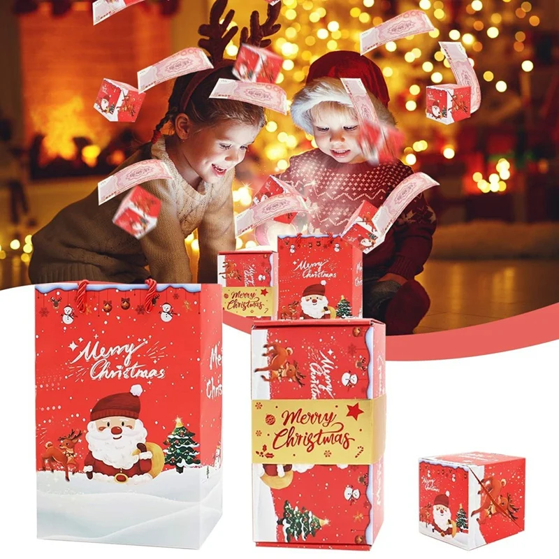 Surprise Gift Box Explosion For Money - Merry Christmas Explosion Gift Box, Christmas Surprise Box Gift Box For Money