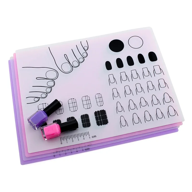 

Square Soft Silicone Toe Nail Pads Epoxy Table Mats Filling Special Pads Fingernail Pads Beauty Tools