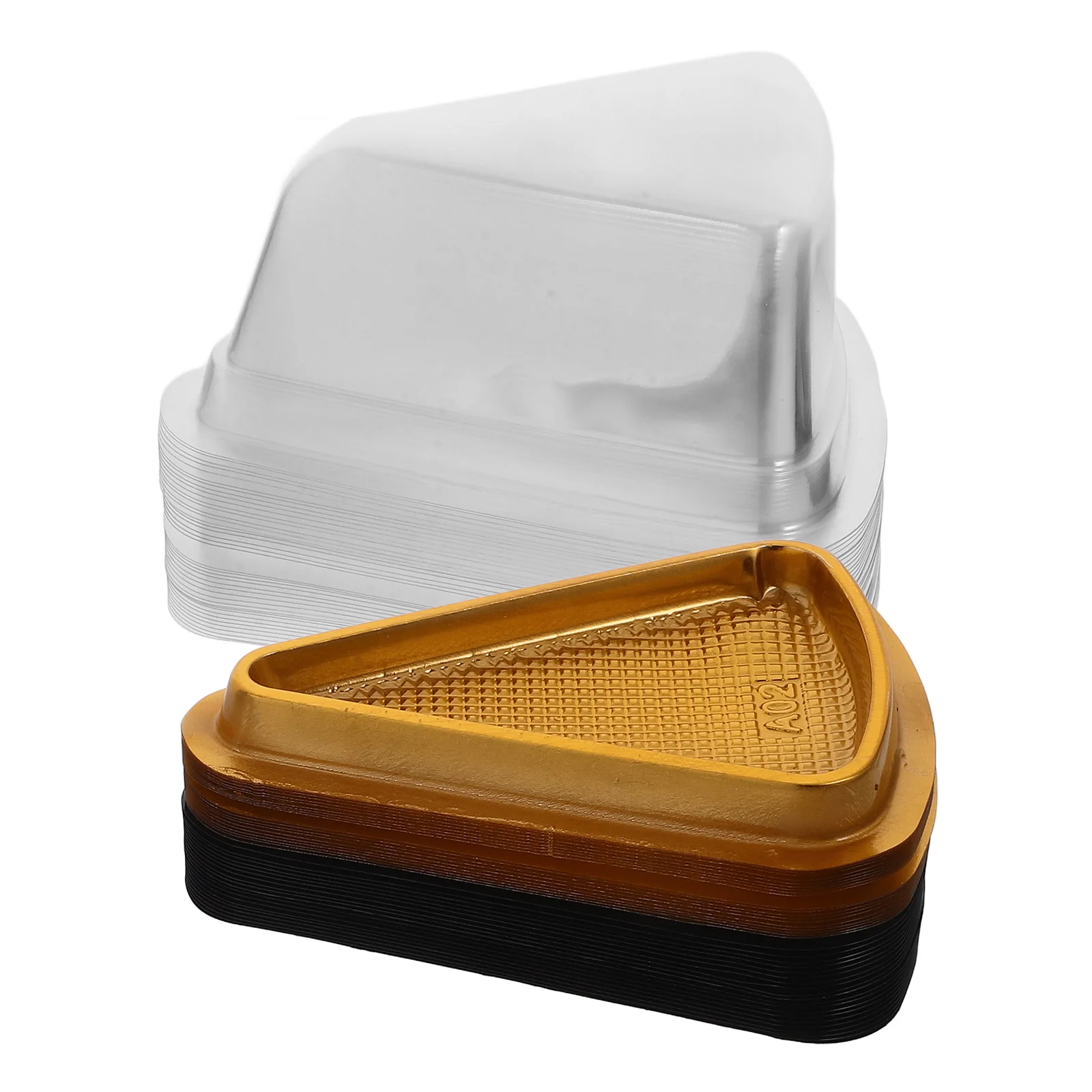 

40 Pcs Packing Box Cake Slice Holder Triangular Boxes Food Containers Packaging