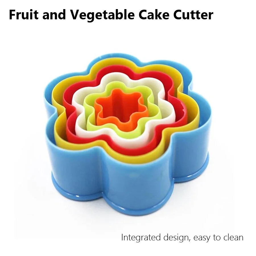 5Pcs/set Heart Star Xmas Tree Shape Cookies Cutter Molds Biscuit Plunger Forms For Baking Mousse Cake Decor DIY Tools