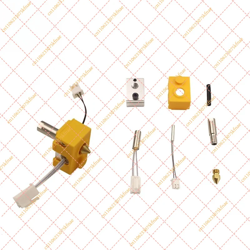 Full Set Hornet Hot End Accessories Nozzle Heating Block Thermistor Heating Rod For Artillery 3D Printer Replacement Parts