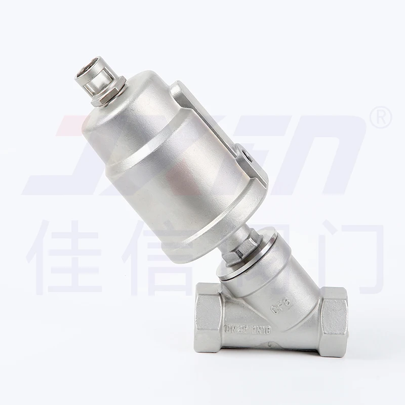 316 Angle Seat Valve Pneumatic Screw Thread 304 Single Hole Stainless Steel Thread DN25 Steam Angle Seat Valve JZFCS-16P/R