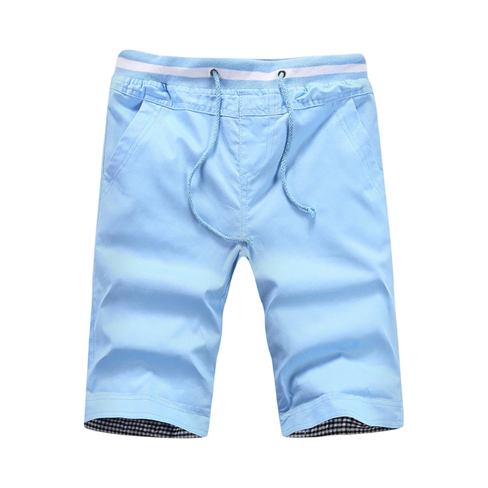 

Men's casual shorts summer straight drawstring sports shorts fashionable colorblock pocket shorts male Cargo Shorts