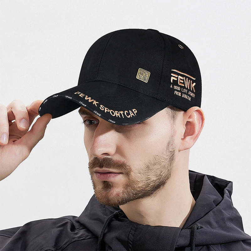 Neue Modische Hochwertige Unisex Baseballkappe im Chinesischen Stil mit Buchstaben-Stickerei aus Baumwolle, Verstellbare Sonnenmütze, Trucker-Caps, Dad Hats – Detail 6