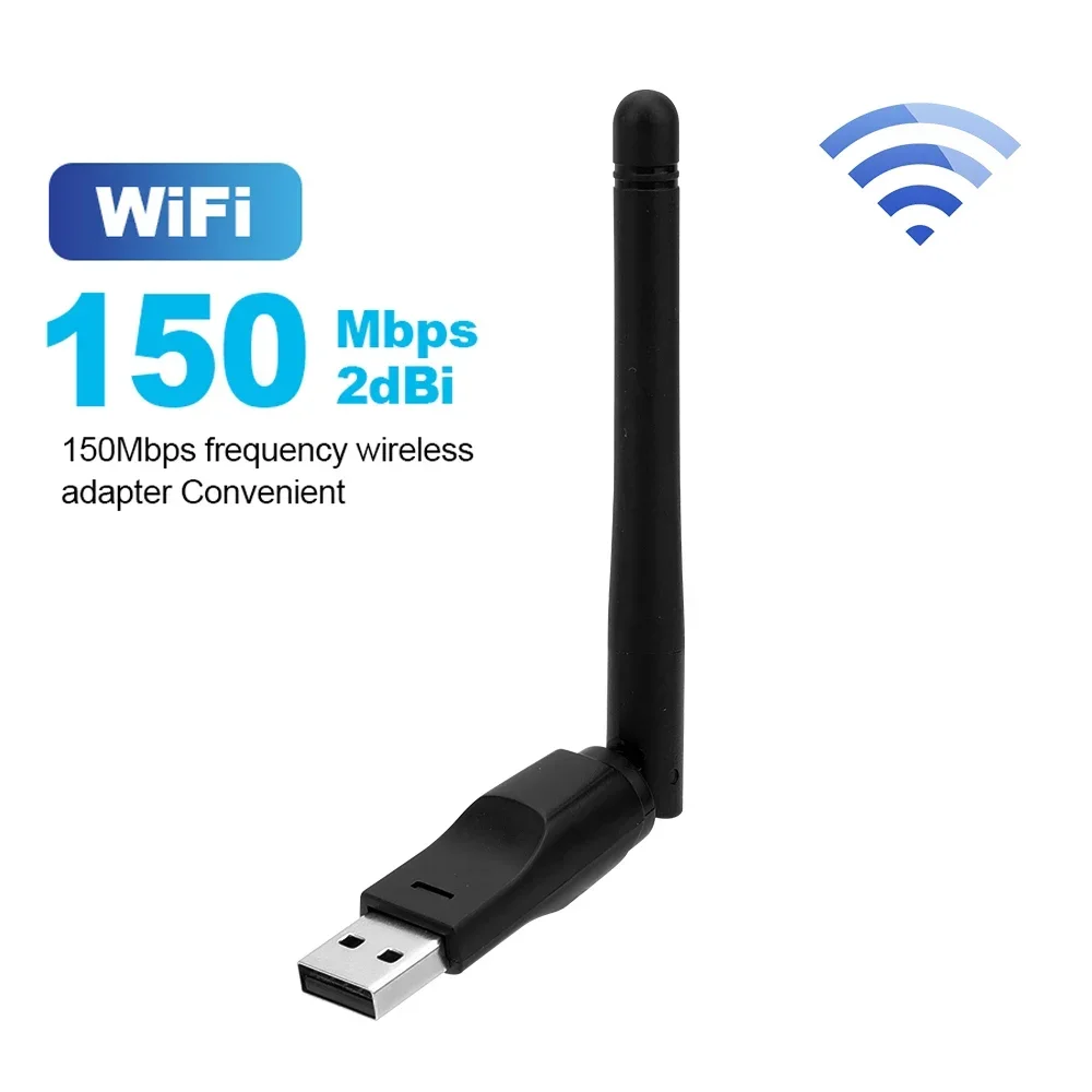 

150 Мбит/с мини-USB Wi-Fi адаптер Беспроводная сетевая карта 2,4 ГГц Wi-Fi антенна 802.11b/g/n Ethernet Mini USB ключ для ПК/ноутбука
