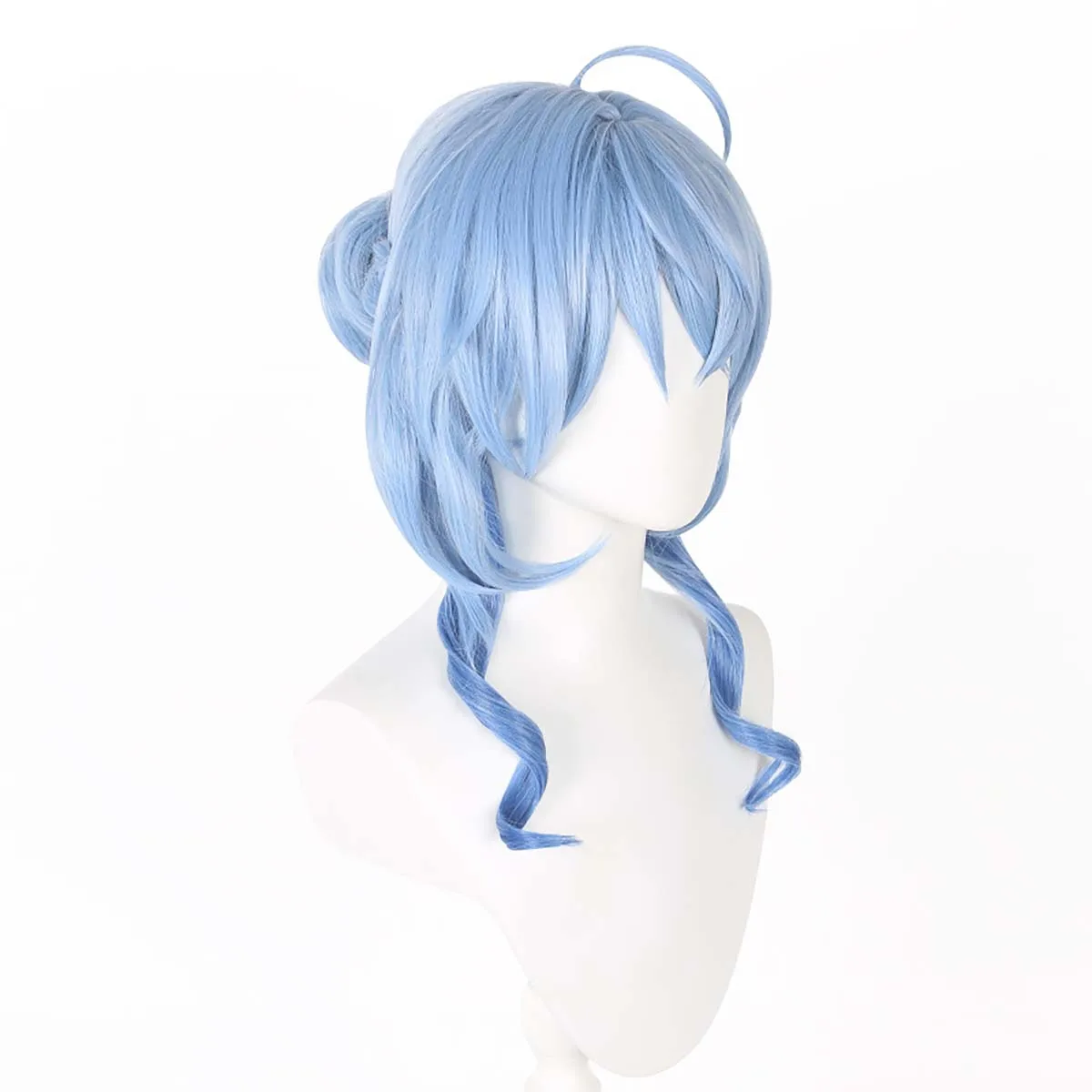Women Game Genshin Impact Twilight Blossom Ganyu Cosplay Blue Gradient Wig